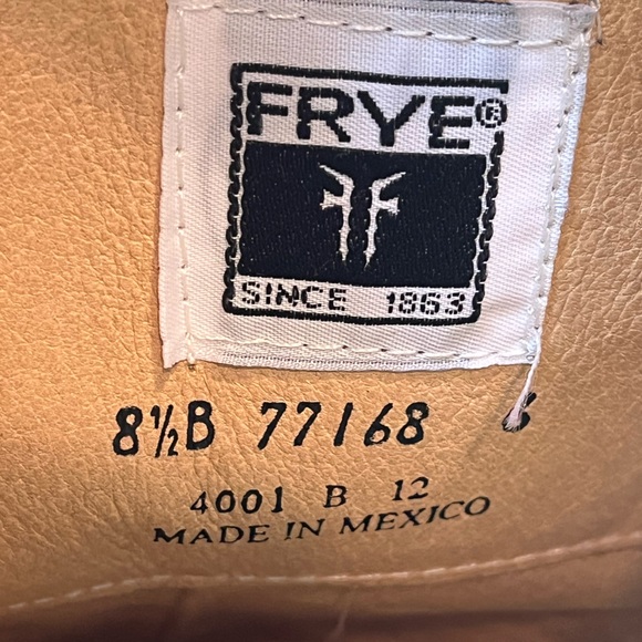Frye Melissa Button Brown Leather Boots Size 8.5 Style 77168 Extended Calf - Picture 12 of 16